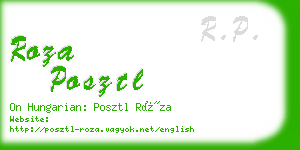 roza posztl business card